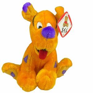 Shalom Toy Co Dog 7" Plush Orange Purple Sitting